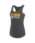 Women's Heather Black Pittsburgh Steelers Plus Size Fuel Tank Top