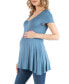 Фото #2 товара Cap Sleeve Maternity Tunic Top with Soft Flare Hem