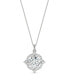 ფოტო #1 პროდუქტის Moissanite Halo Pendant Necklace (1 3/8 ct. t.w. Diamond Equivalent) in 14k White Gold