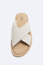 Фото #5 товара Замшевые сандалии с перекрестными ремешками ZARA