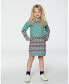 Фото #2 товара Big Girls Norwegian Jacquard Knit Dress Mint