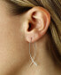 Curved Wire Threader Earrings Set in 14k White Gold