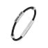 Stylish men´s black leather bracelet Assault PEAGB0034902