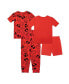 ფოტო #2 პროდუქტის Little Boys Mario Cotton 4 Piece Pajama Set