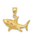 Фото #1 товара Кулон Macy's Shark в 14k Yellow Gold.