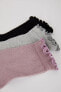 Фото #10 товара Носки defacto Kadın 3lü Cotton Long Socks