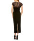 ფოტო #5 პროდუქტის Women's Sheer Lace Top Crepe Midi Dress