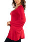 Women's Long Bell Sleeve Flared Tunic Top