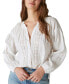 Фото #1 товара Women's Lace-Trimmed V-neck Top