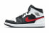 Фото #3 товара Кроссовки Nike Air Jordan 1 Mid Black Chile Red White (Черно-белый)
