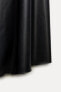 Zw collection leather effect midi skirt