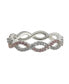 Pink Sapphire & Lab-Grown White Sapphire Infinity Twisted Eternity Band Ring in Sterling Silver by Suzy Levian