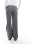 Фото #7 товара Mango zip side straight leg trousers in grey