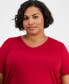 Plus Size Solid Essentials Active Tee, Created for Macy's