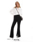 Фото #1 товара ONLY Petite high waisted slit front legging trousers in black