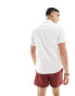 ASOS DESIGN regular fit linen look roll sleeve revere collar shirt in white 2XL - фото #8