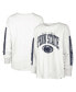 Фото #1 товара Women's White Distressed Penn State Nittany Lions Statement SOA 3-Hit Long Sleeve T-shirt