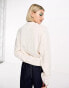 Фото #2 товара Tommy Jeans knit boxy flag sweater in white