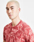 ფოტო #3 პროდუქტის Men's Short Sleeve Floral Print Henley, Created for Macy's