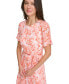 ფოტო #4 პროდუქტის Petite Floral Godet-Sleeve A-Line Dress