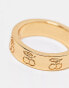 Фото #3 товара ASOS DESIGN 14k gold plated ring with engraved cherry design