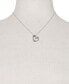 ფოტო #2 პროდუქტის Cultured Freshwater Button Pearl (6mm) & Cubic Zirconia Heart 18" Pendant Necklace in Sterling Silver