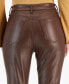 Фото #6 товара Juniors' Faux-Leather Straight-Leg Pants, Created for Macy's