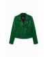 ფოტო #2 პროდუქტის Women's Textured biker jacket