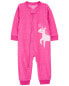 Toddler 1-Piece Unicorn Fleece Footless Pajamas 4T