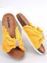 Фото #8 товара Женские плетеные кожаные сандалии на пробке, желтые, BG60P