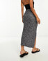 Фото #3 товара ASOS DESIGN textured twist detail midi sarong in mono spot