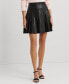 Фото #1 товара Women's Mini Leather A-Line Skirt