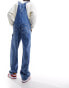 Tommy Jeans denim dungarees in mid wash