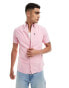 Superdry Oxford short sleeve shirt in bright pink