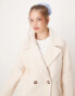 Фото #2 товара River Island slouchy wool overcoat in cream