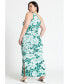 ფოტო #1 პროდუქტის Plus Size Intarsia One Shoulder Dress With Slits