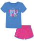 ფოტო #1 პროდუქტის Toddler & Little Girls Boss T-Shirt & Shorts, 2 Piece Set