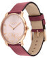 ფოტო #2 პროდუქტის Women's Elliot Rouge Leather Watch 36mm