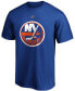 Фото #2 товара Men's Mathew Barzal Royal New York Islanders Team Authentic Stack Name and Number T-shirt