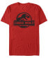 Фото #1 товара Jurassic World Fallen Kingdom Men's Black Spray Paint Logo Short Sleeve T-Shirt