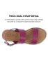 Фото #7 товара Women's Lavine Double Strap Flat Sandals