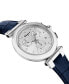 Фото #3 товара Salvatore Men's Chronograph Idillio Blue Leather Strap Watch 42mm