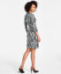 Фото #2 товара Women's Printed Wrap-Style Dress