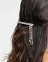 Фото #2 товара True Decadence hair clip in silver with crystals and chain