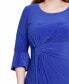 ფოტო #4 პროდუქტის Petite 3/4 Length Trumpet Sleeve Dress