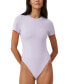 ფოტო #1 პროდუქტის Women's Soft Lounge Short Sleeve Bodysuit