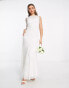 Фото #2 товара Starlet Bridal exclusive cap sleeve fringe maxi dress in ivory