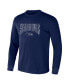 Men's NFL x Darius Rucker Collection by College Navy Distressed Seattle Seahawks Long Sleeve Thermal T-shirt