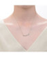 ფოტო #2 პროდუქტის Sterling Silver with Gold Plated and Multi Color Cubic Zirconia Bar Necklace