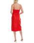 Halston Aryelle Linen-Blend Sheath Dress Women's Red 4